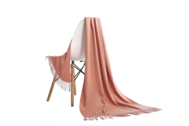 Emilie Scarves Pashmina sjaal Cashmere omslagdoek Koraal roze zalm - 200*63CM