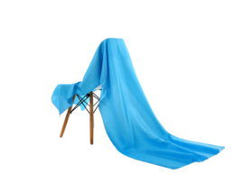 Emilie Scarves omslagdoek sjaal Lang Satijn - hemelsblauw - 200*70CM