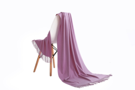 Emilie Scarves Pashmina sjaal Cashmere omslagdoek roze mauve / licht heidepaars - 200*63CM