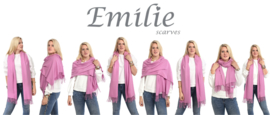 Emilie Scarves Pashmina sjaal Cashmere omslagdoek Geel - 200*63CM