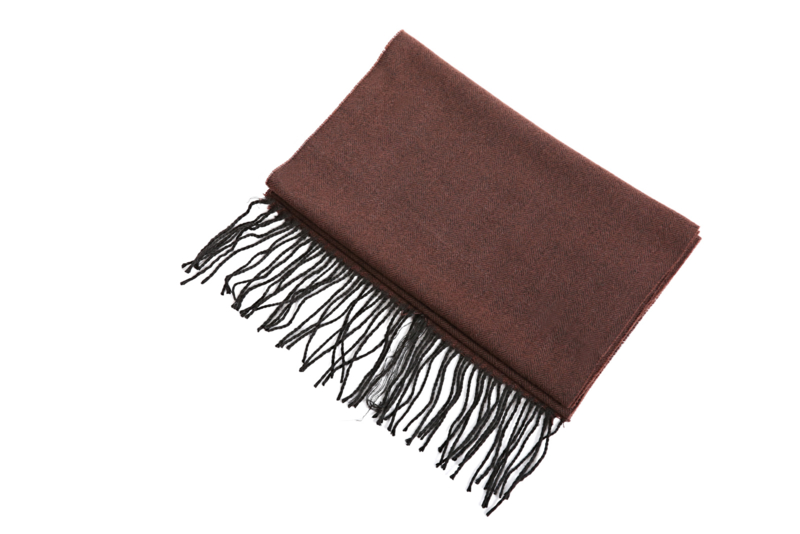 Fliex heren winter sjaal lang 190*32CM - bruin & zwart - visgraat