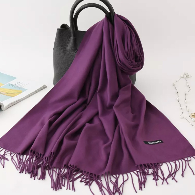 Leer Gelach Onophoudelijk Emilie Scarves Pashmina sjaal Cashmere omslagdoek Paars - 200*63CM | PASHMINA  SJAALS | Emilie Scarves