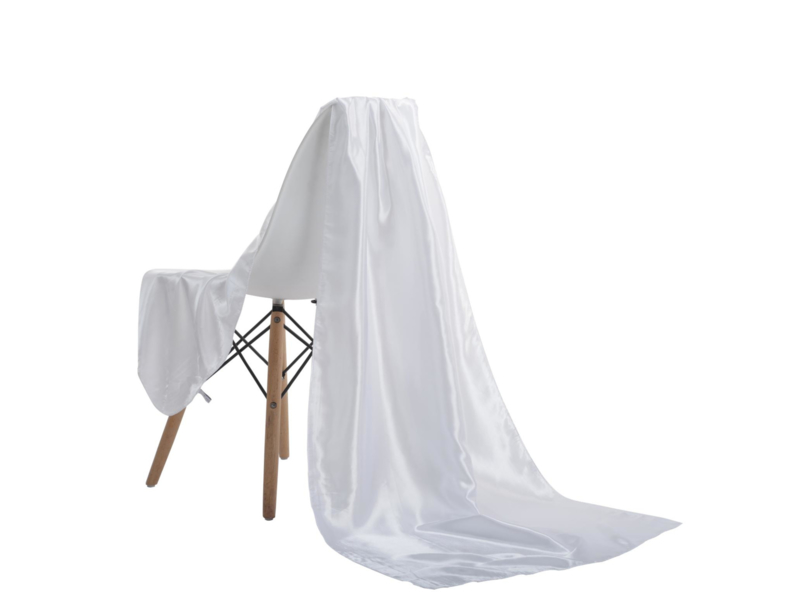Emilie Scarves omslagdoek sjaal Lang Satijn - wit - 200*70CM