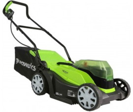 24 + 24 Volt Accu Maaier 36 cm van Greenworks G24XLM36