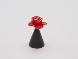 Bronzen mini urn roos
