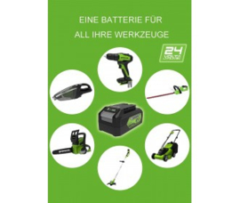 24 Volt Accu Slag- schroefmachine van Greenworks GD24ID3