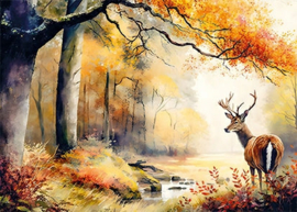 Edition Gollong  - Hert in herfstbos