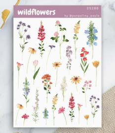 A6 Stickervel – Wildflowers | Penpaling Paula