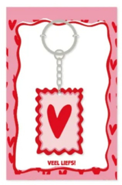 Sleutelhanger | Hartje  'veel liefs'