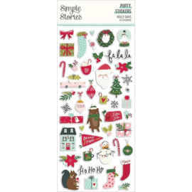 Simple Stories Holly Days Puffy Stickers