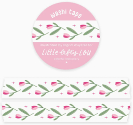 Washi Tape – Pink Tulips| Little Lefty Lou |