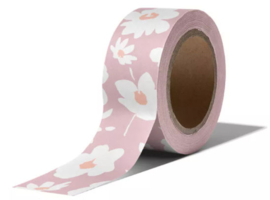 Washitape  - Millefleurs Roze/Goud - 10 meter