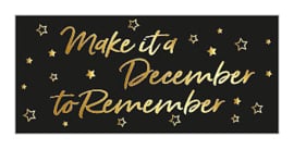 Sticker / Sluitsticker 'Make it a December to Remember' (24x53,5mm)  (10 stuks €0,99)
