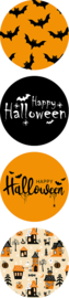 Sticker / Sluitsticker (Rond - 35mm) 'Halloween' (8 stuks €0,75)