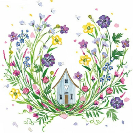 Kerstin Heß  - Huis omgeven met bloemen