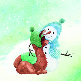 Isabella Illustrations  - Sneeuwpop