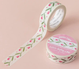 Washi Tape – Pink Tulips| Little Lefty Lou |