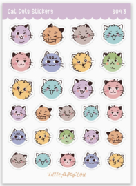 Cat Dots Stickers A6 | Little Lefty Lou |