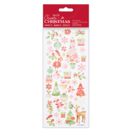 Papermania Create Christmas Foil Stickers Pink Trees