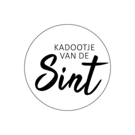 Sticker / Sluitsticker 'Kadootje van de Sint' (Rond 40mm) 10 stuks €0,99