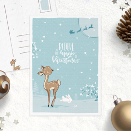 Studio Draak - Oh deer it's Christmas (Versie blauw)
