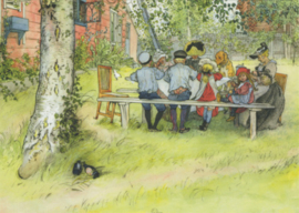 Carl Larsson  - Ontbijt onder de grote boom