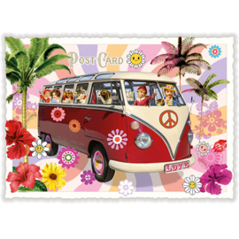Adriana Sanmartin  - Flower power hippie bus