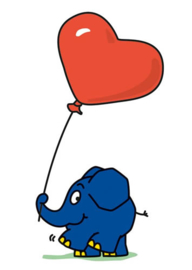 Die sendung mit der Maus - Olifant met hart-ballon