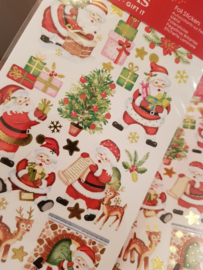 Stickervel | KERST | Papermania Create Christmas Foil Stickers Santa's Presents
