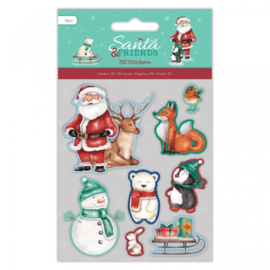 3D Stickers  - Papermania Santa and Friends