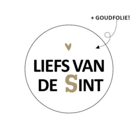 Sticker / Sluitsticker 'Liefs van de Sint (Rond 40mm)  10 stuks €0,99