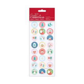 STICKERVEL | KERST | Papermania Create Christmas Foil Stickers Cute Circles