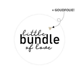 Sticker / Sluitsticker 'Little bundle of love' (Rond 40mm)  10 stuks €0,99