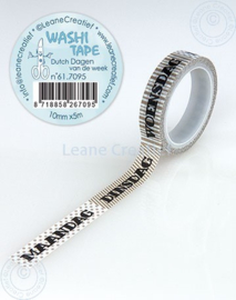 Leane Creatief Washi Tape Dutch Dagen van de week