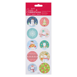 Stickervel | KERST | Papermania Create Christmas Foil Stickers Pastel Snowman