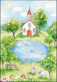 Carola Pabst - Kerk in het groen
