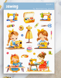 A6 Stickervel – Sewing | Penpaling Paula