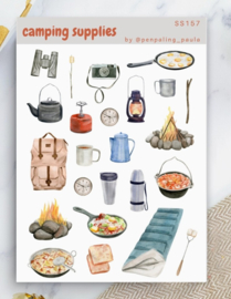 A6 Stickervel – Camping Supplies | Penpaling Paula