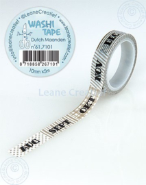 Leane Creatief Washi Tape Dutch Maanden