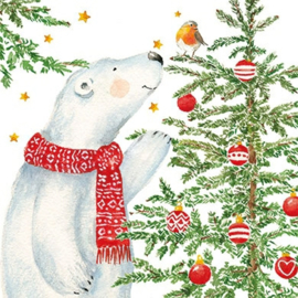 Carola Pabst -  Ijsbeer bij kerstboom