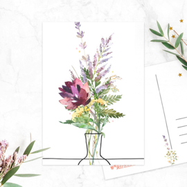 Studio Draak - ‘Bosje bloemen’  Paars