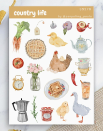 A6 Stickervel – Country Life | Penpaling Paula