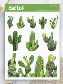 A6 Stickervel – Cactus | Penpaling Paula