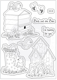 Craft Consortium - Cottage Garden Birds and the Bees - Clear Stamps