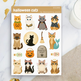 A6 Stickervel – Halloween Cats | Penpaling Paula