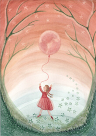 BijdeHansje - Girl with moon balloon