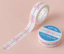 Washi Tape – Bows Border Blue & Pink| Little Lefty Lou |