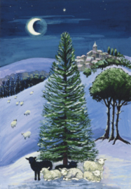 Margaret Loxton  - Schapen in een winters landschap