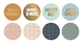 Sticker / Sluitsticker 'Kerst stickers' (Rond 50mm)  8 stuks €0,79