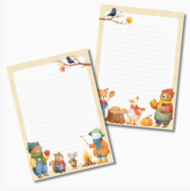 Penpaling Paula - Autumn Creatures | Schrijfblok - Dubbelzijdig A5